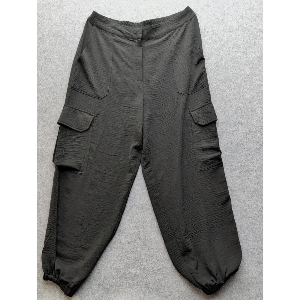 Sofia Jeans By Sofia Vergara Cargo Jogger Pants Size M (8-10) Baggy Black